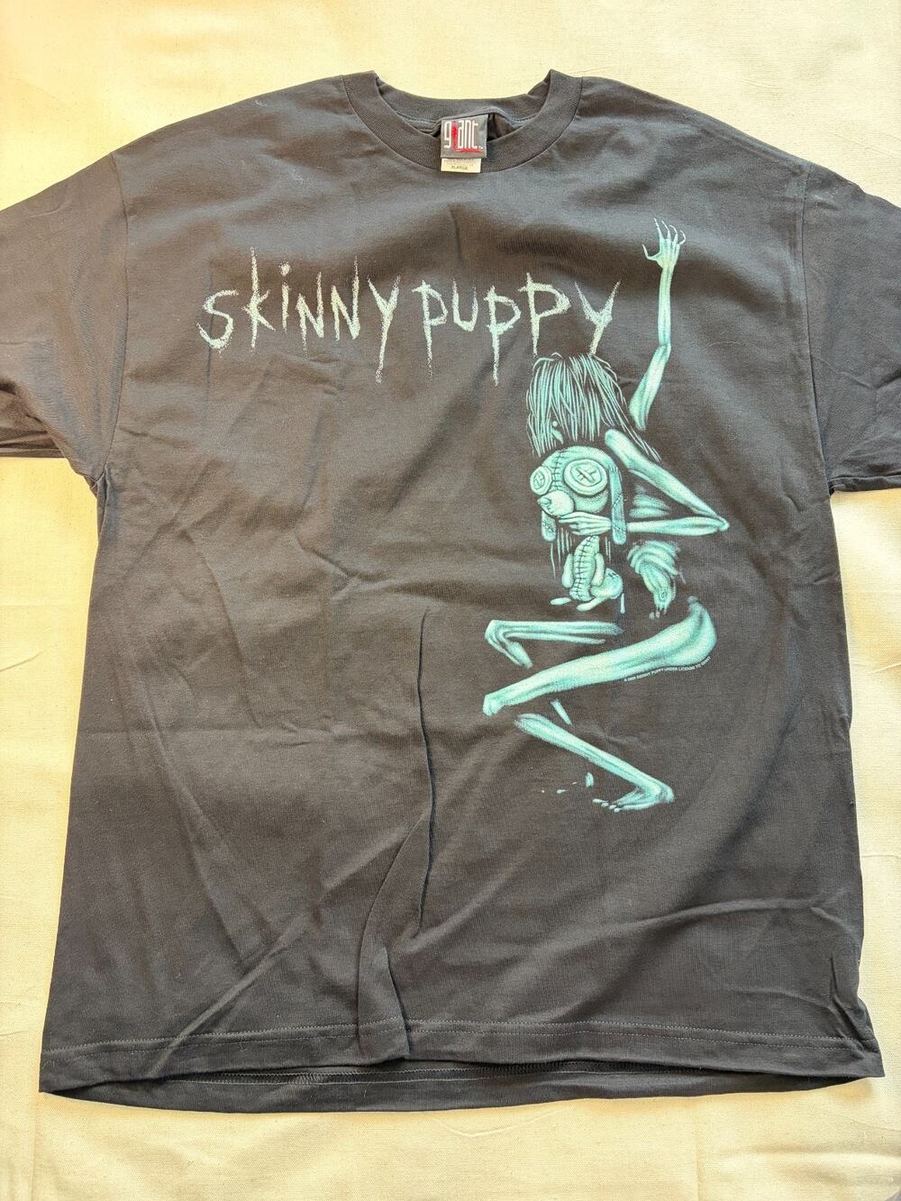 Skinny Puppy Y2K Band T-Shirt Men's XL Giant Tag Deadstock Industrial Black